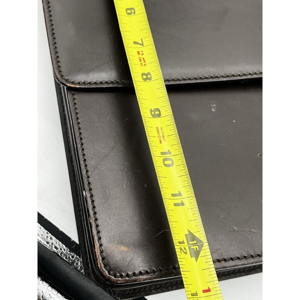 Vintage Gucci Dark Brown Leather Briefcase Combination Lock Made Italy AS IS - Picture 13 of 15